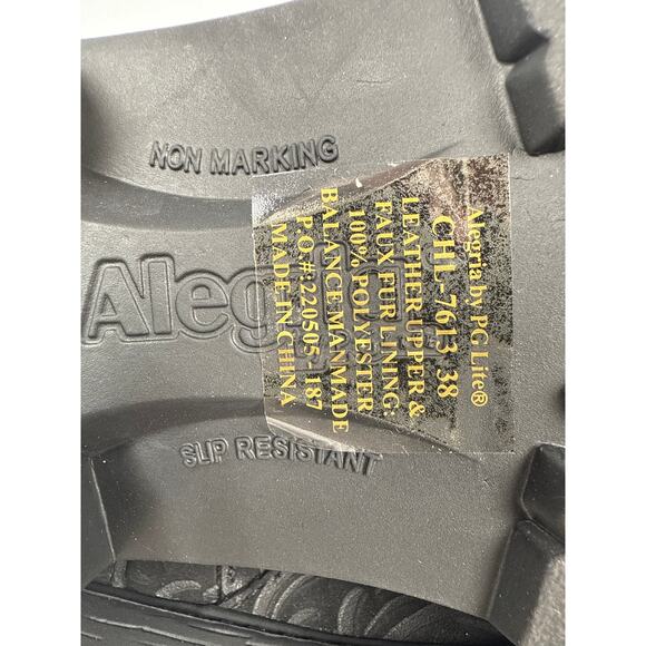 Alegria Chalet Mid Boots Rococo Womens 8-8.5 EU38 Black Leather Pattern Lined - Picture 10 of 11